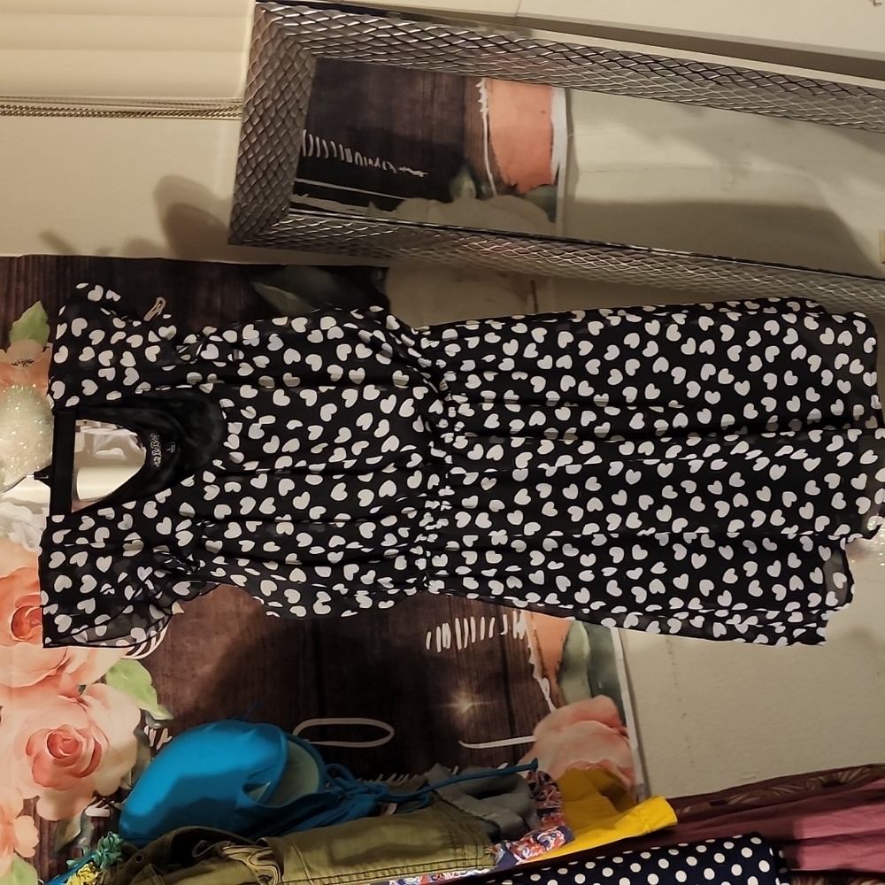 Heart print dress
